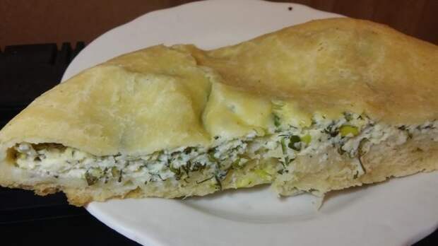 Осетинский пирог с сыром и зеленью осетинский пирог, кулинария, еда, готовим дома, готовим сами, моё, видео, длиннопост