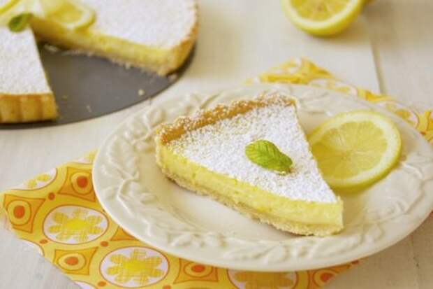 Простой творожно-лимонный пирог