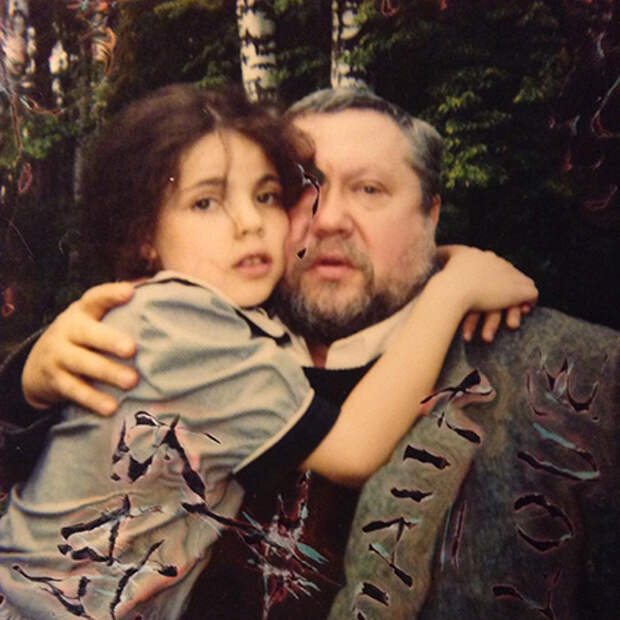 Анна Друбич с отцом Сергеем Соловьевым