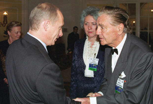 Эдуард Александрович фон Фальц-Фейн с Владимиром Путиным