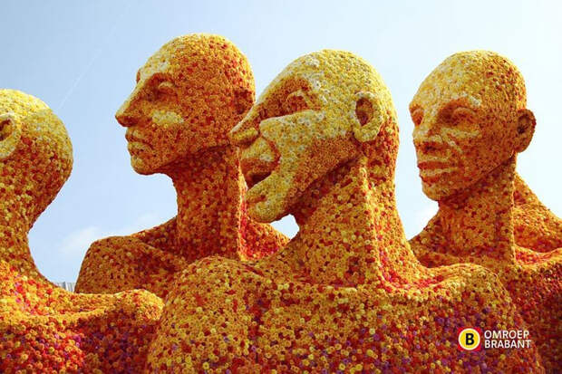 Скульптуры из цветов flowersculptures 3 Грандиозные скульптуры из цветов в голландском Зюндерте