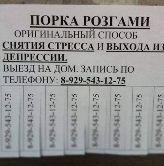 Забавные надписи и объявления