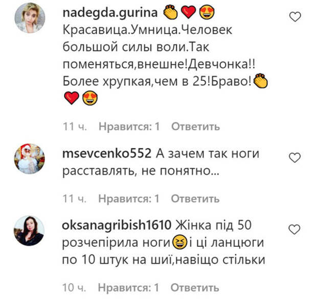 Комментарии пользователей Instagram