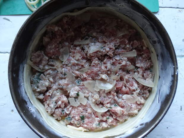 Французский пирог без муки и теста «Тимбаль с мясом». Всё просто он готовится из макарон!
