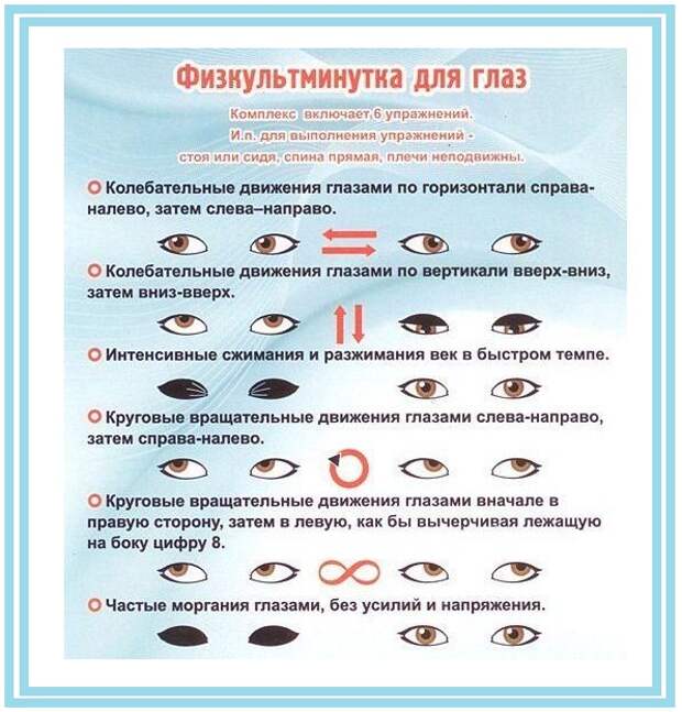 Глаза стали плохо видеть что делать. Зарядка для глаз. Упражнения для глаз. Комплекс упражнений для зрения. Гимнастика для аккомодации глаз.