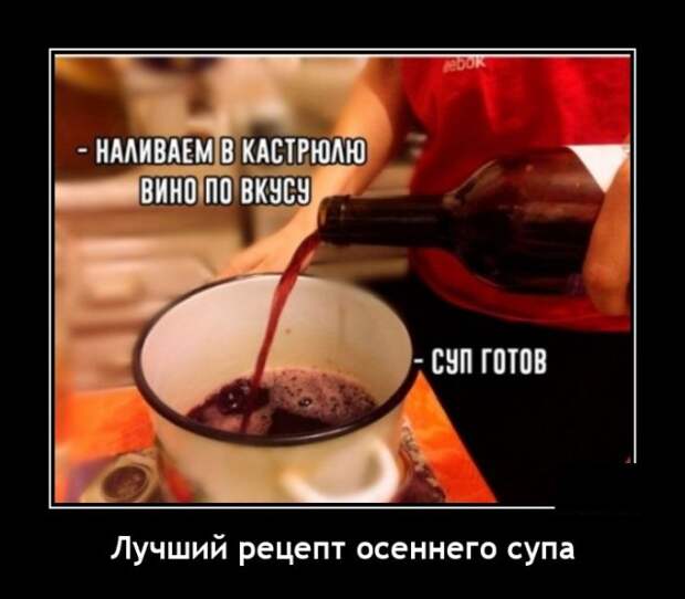 Демотиватор про осенний суп