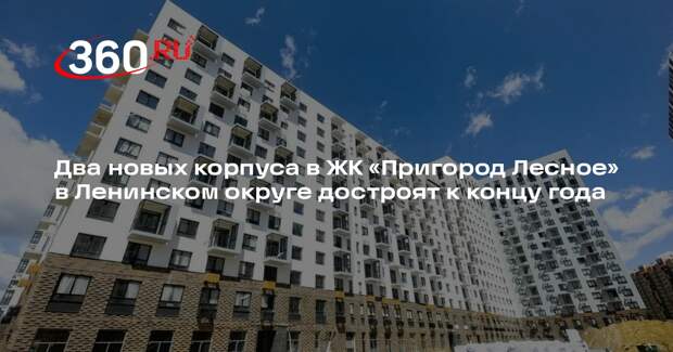 Два новых корпуса в ЖК «Пригород Лесное» в Ленинском округе достроят к концу года