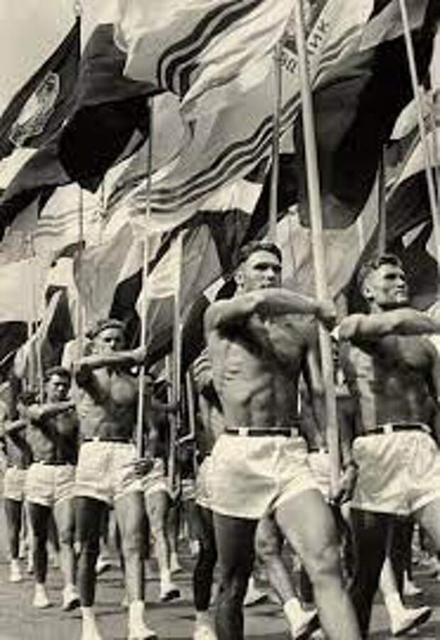 Парад физкультурников. Москва, СССР, 1956 г. — Steemit