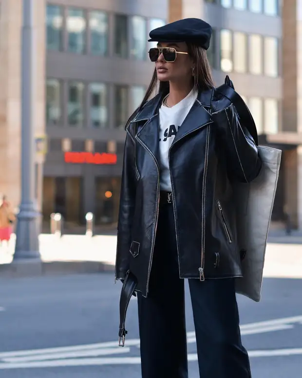 С чем носить кожаную косуху: 11 самых модных идей