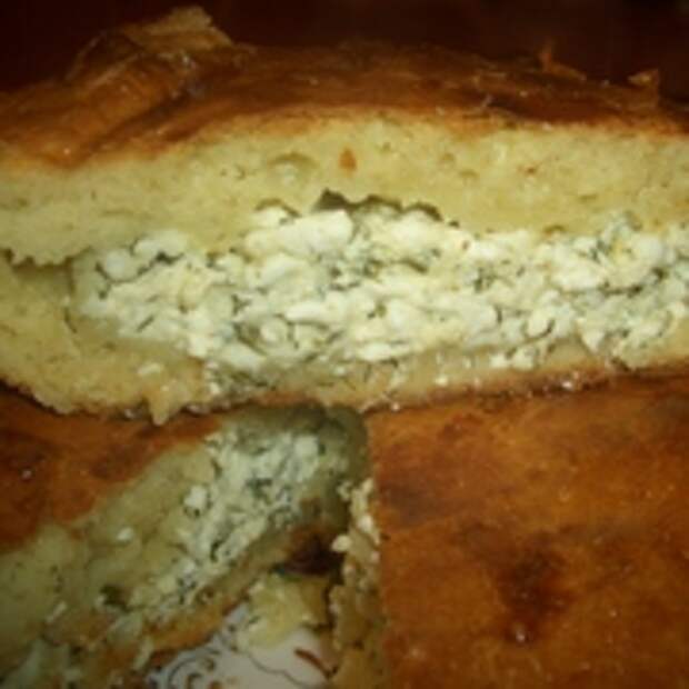 Пирог с адыгейским сыром,укропом и чесноком. (ФМ)