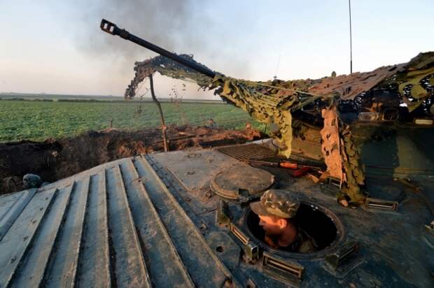 Украинская бронетехника на передовой