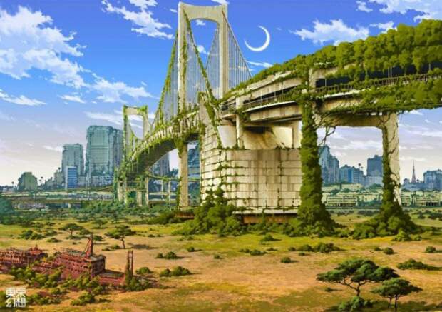 Мир после апокалипсиса в иллюстрациях Tokyo Genso