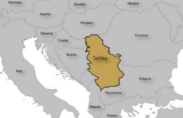 Сербия политическая карта