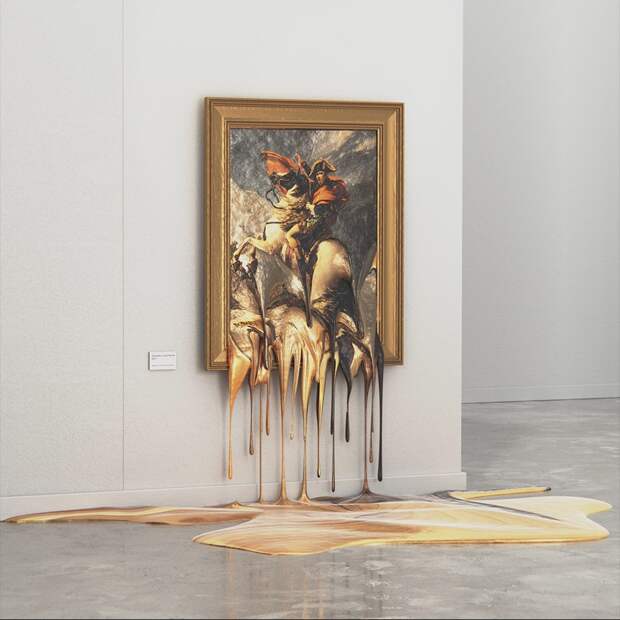 Фантазии венского мастера: великие шедевры знаменитых художников словно расплавились под раскаленным солнцем