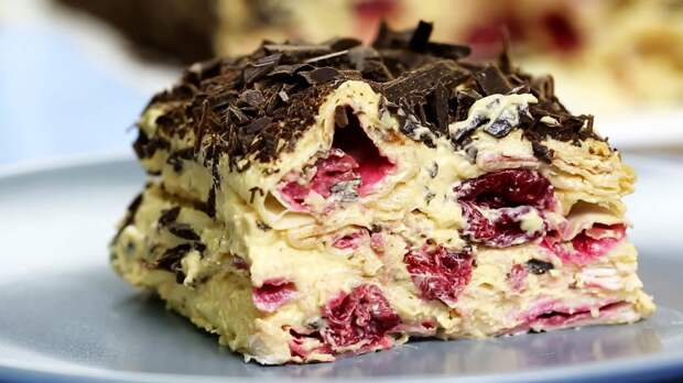 Торт без выпечки «Вишневое Блаженство» за 15 минут! Фантастически вкусный торт без печенья!