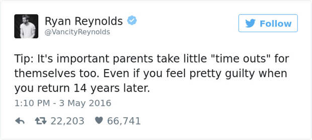 Funny Ryan Reynolds Tweets