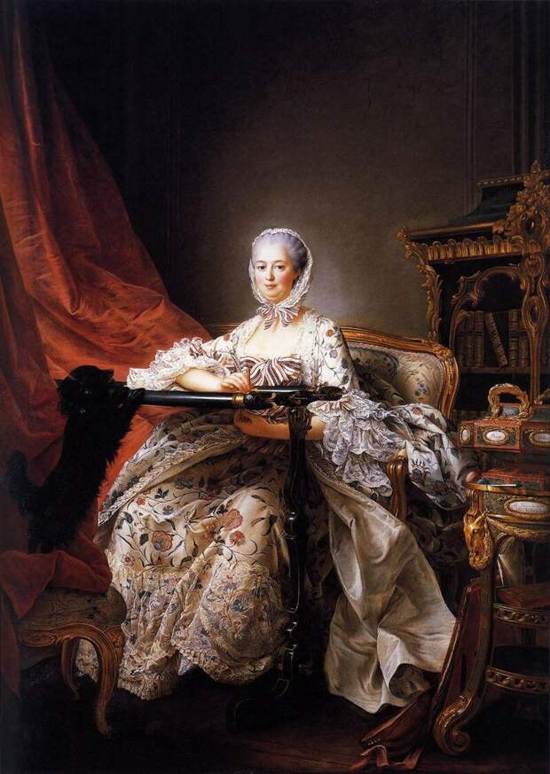 Франсуа-Юбер Друэ «Мадам Помпадур за вышивкой». Один из последних прижизненных портретов