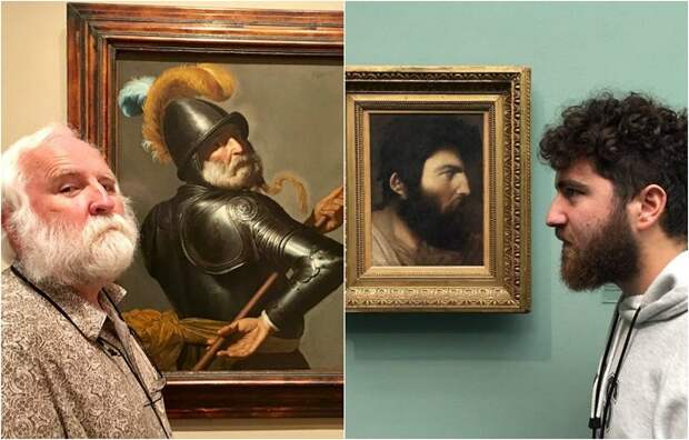Обычные люди, которые нашли в музеях старинные портреты своих двойников.