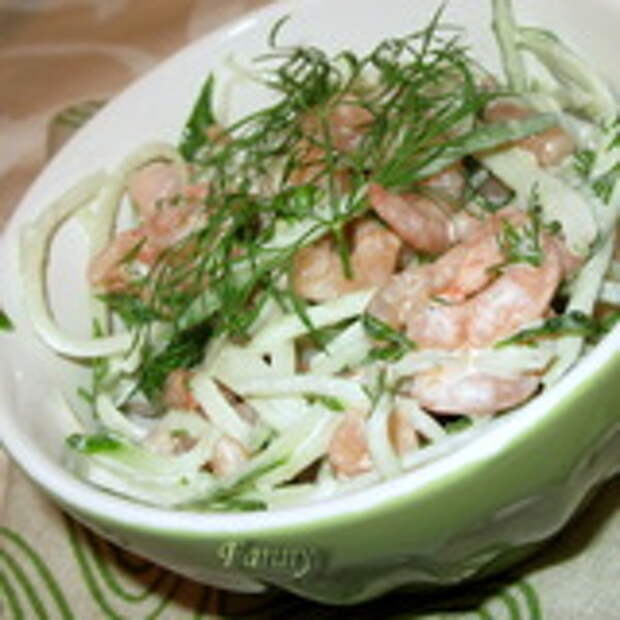 Китайский салат (огурцы-креветки)