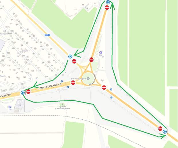 схема карта дорога кольцо ялтинское таврида трасса