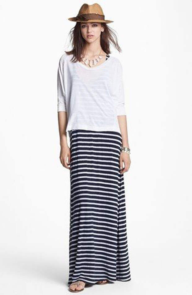 how to wear a maxi skirt