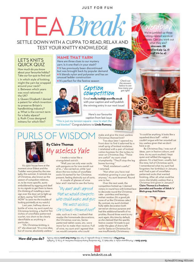Lets Knit Single Issue Xmas Spec №14 2014 - 紫苏 - 紫苏的博客 Lets Knit Single Issue Xmas Spec №14 2014 - 紫苏 - 紫苏的博客