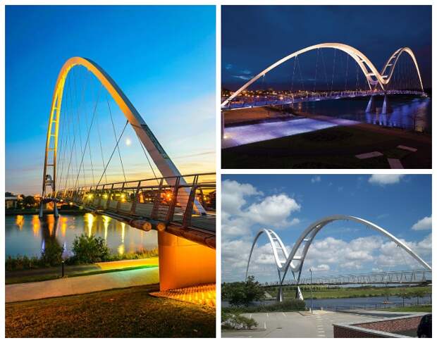 Мост Infinity оборудован инновационной системой освещения (Стоктон-он-Тис, Англия).