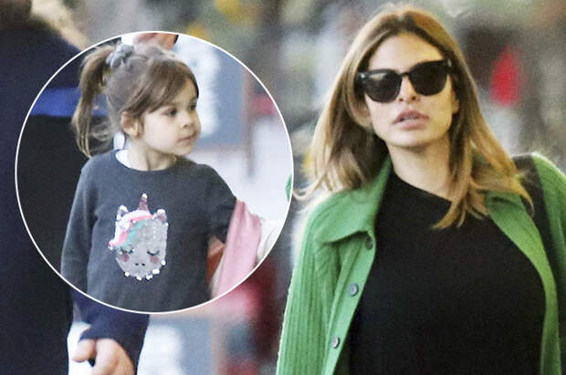 Между нами, девочками: Ева Мендес со старшей дочерью на шопинге в Лос-Анджелесе