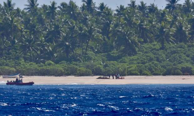 United States Coast Guard rescues stranded sailors in Micronesia