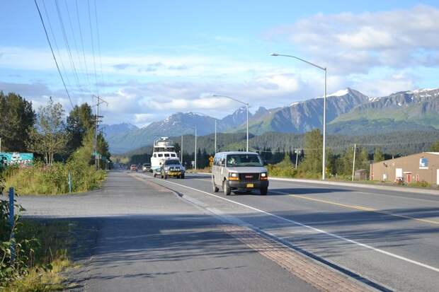 Идеальные дороги в глубинке на Аляске, которые бросают тень на дорожников России автомобили, аляска, анкоридж, горы, дороги, сша, сюард