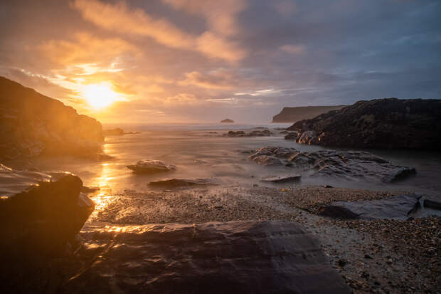 11 days until Christmas, Polzeath Sunset by Joel Nicholl Photography on 500px.com