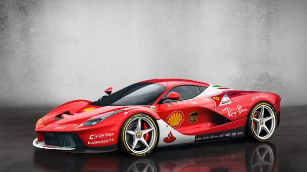 LaFerrari в ливрее Scuderia Ferrari ливрея, суперкары, формула 1