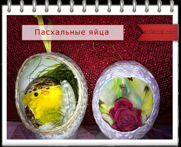 Пасхальные яйца в виде гнезда