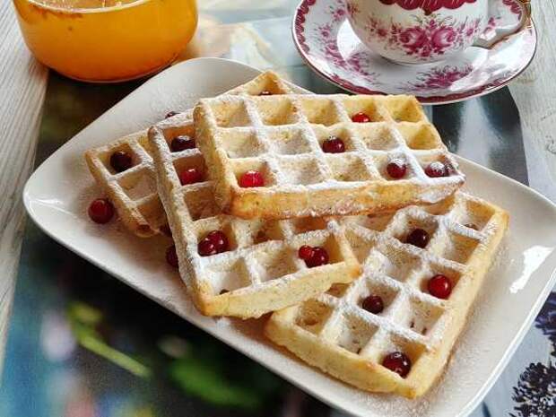 Творожные вафли в духовке