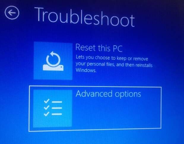 Advanced Option Safe Mode Windows 10pc