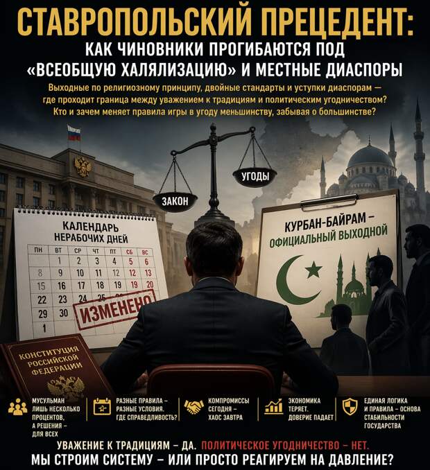 Ставропольский прецедент: Как чиновники прогибаются под «всеобщую халялизацию» и местные диаспоры
