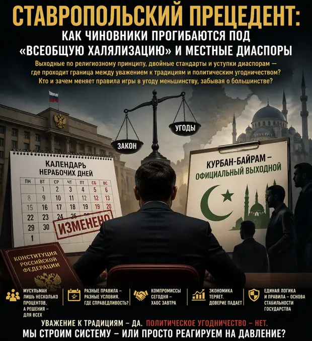 Ставропольский прецедент: Как чиновники прогибаются под «всеобщую халялизацию»