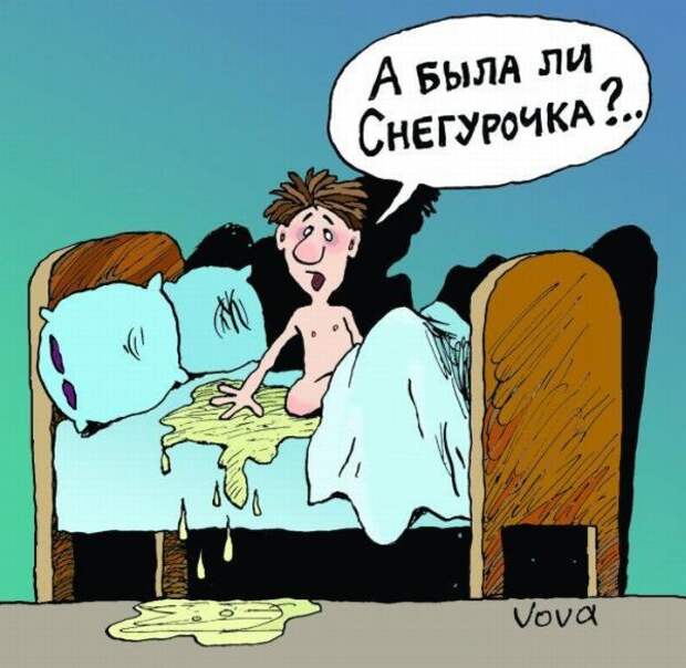 Очень смешные карикатуры про Новый Год (17 фото)