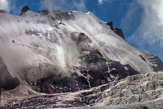 открытый ледник Гергети открытый ледник Гергети