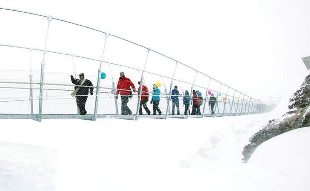 CliffWalk01 Самый высокий подвесной мост в Европе