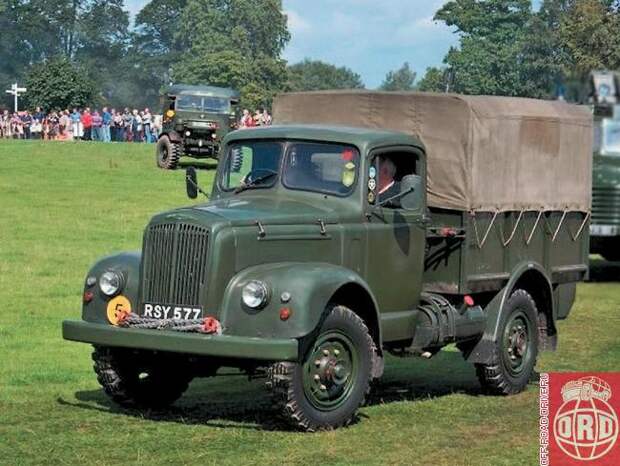 Единственная послевоенная армейская модель фирмы – MRA1 (1953 год). Кстати, гражданскую версию этого грузовика взрывали в одном из эпизодов культового фильма «Italian Job» 1969 года.