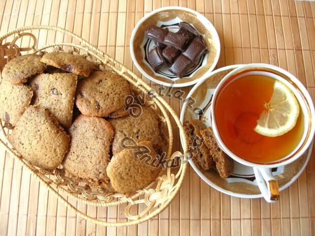 Домашнее Кофейное Печенье «КАПУЧИНО» с Кусочками Шоколада