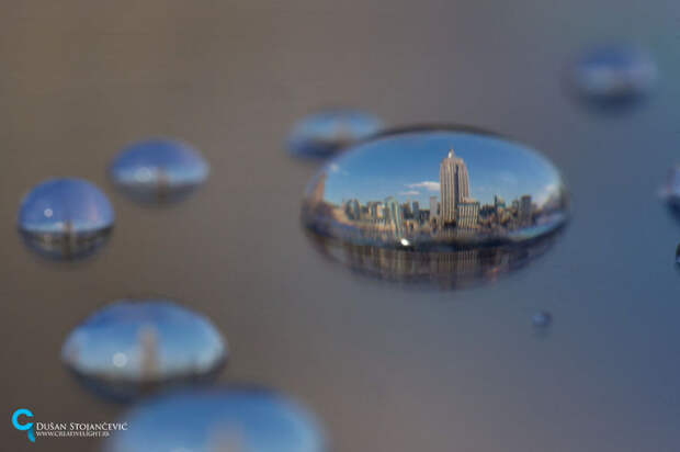 фото города в капле воды 