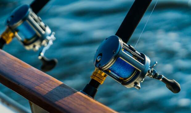 fishing reels on boat