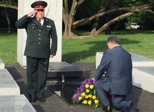 Порошенко рухнул на колени в Варшаве Порошенко рухнул на колени в Варшаве