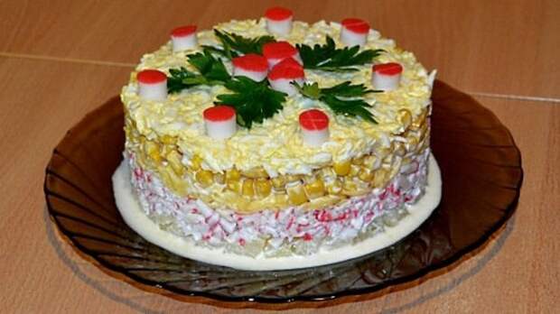 Салат ананасовый слоеный. Вкуснейшая закуска