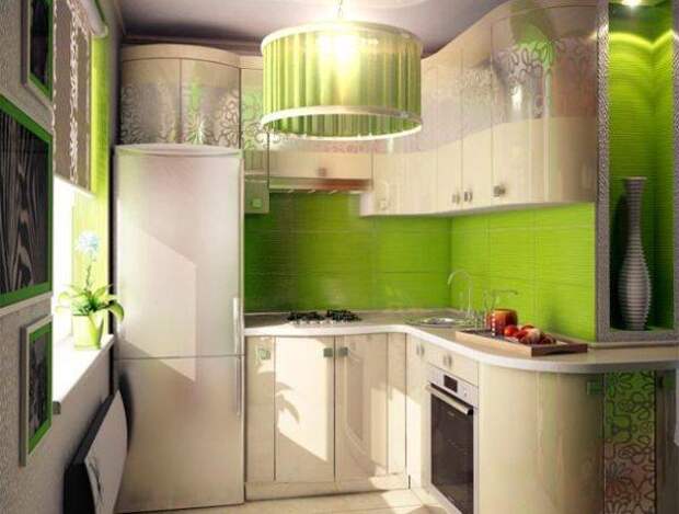 Кухня хрущевка 5 кв м дизайн фото с холодильником