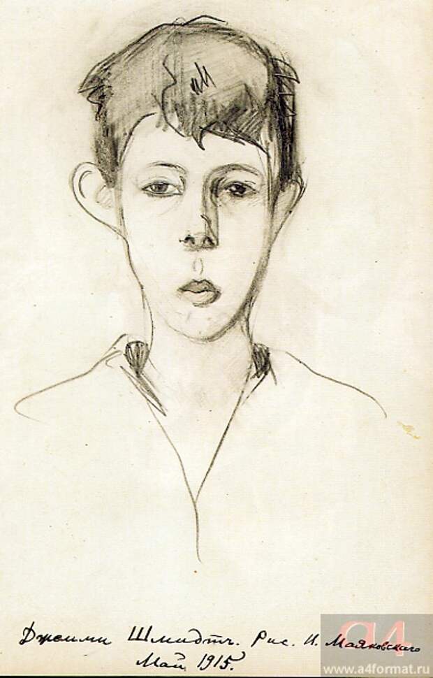Джимми Шмидт. Рисунок В. Маяковского. Куоккала. 1915