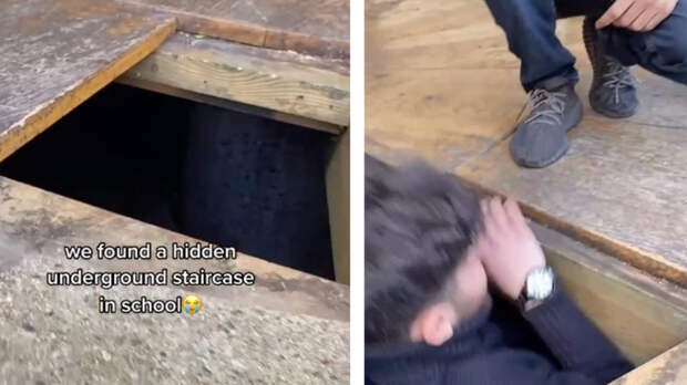Дети обнаружили в школе тайную комнату и засняли ее на видео