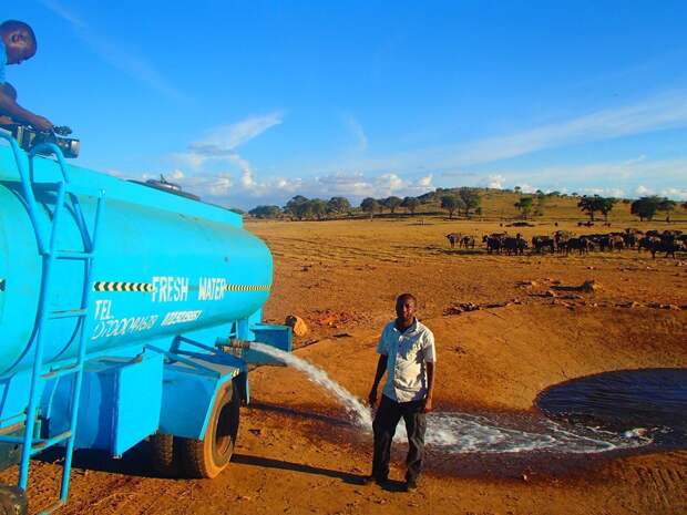 water truck in tsavo kenya